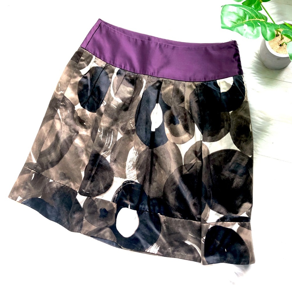 Mango Suit Multicolored Patterned A Line Skirt Wi… - image 1